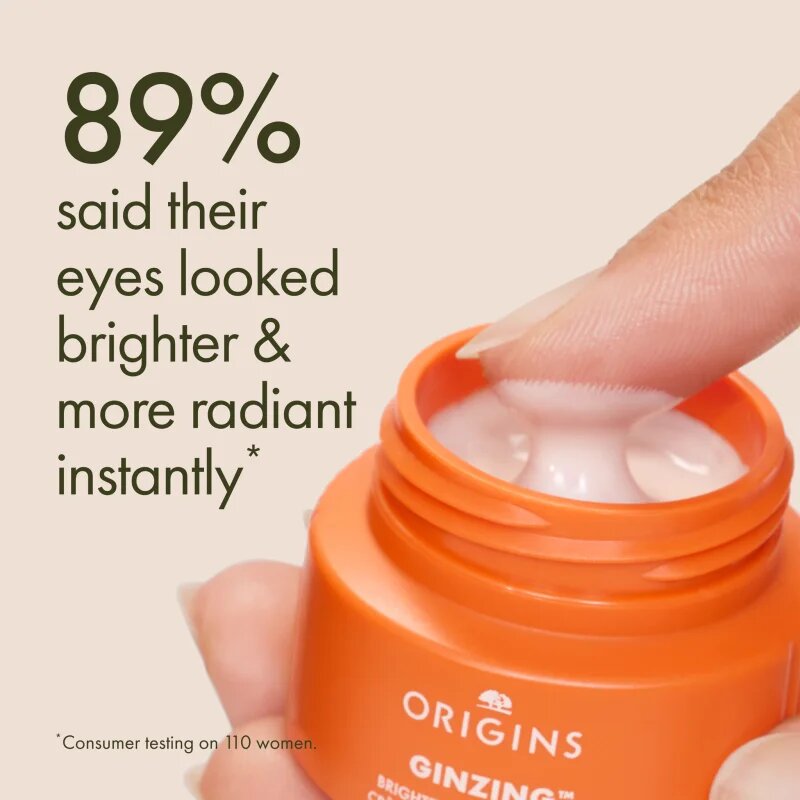 Origins GinZing™ Brightening Eye Cream bőrélénkítő szemkrém duzzanatok és sötét karikák ellen árnyalat Warm 15 ml
