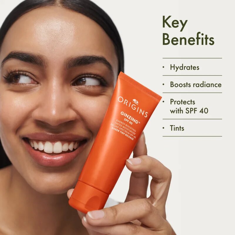 Origins GinZing™ Energy-Boosting Tinted Moisturizer nappali krém revitalizáló hatású SPF 40 árnyalat 3 50 ml