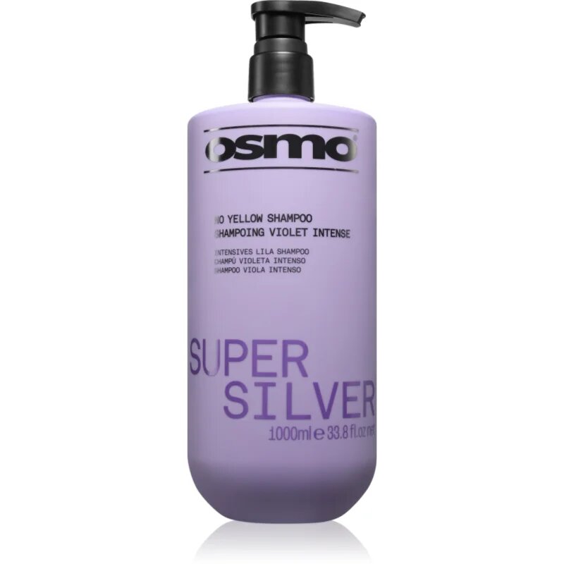Osmo Super Silver No Yellow Shampoo sampon sárga tónusok ellen szőke és ősz hajra 1000 ml