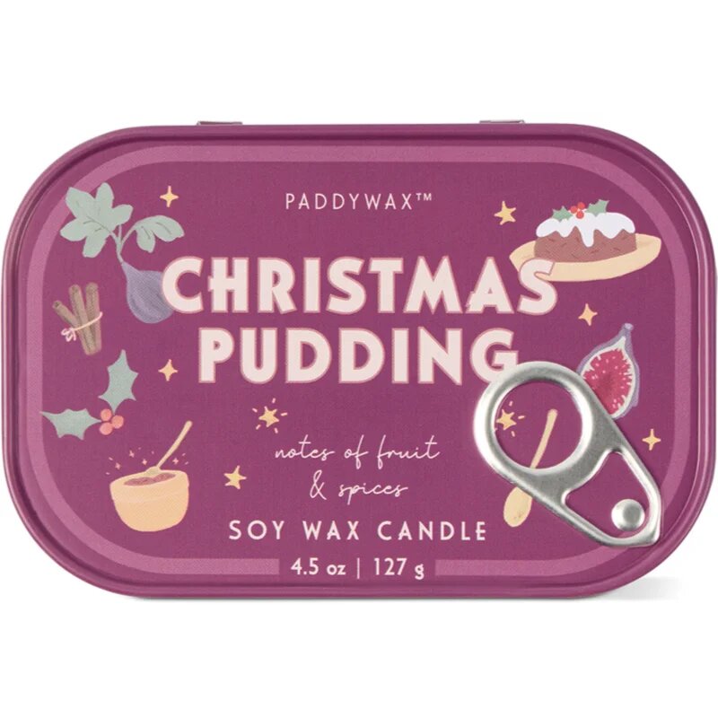 Paddywax Bistro Tin Christmas Pudding illatgyertya alumínium dobozban 127 g