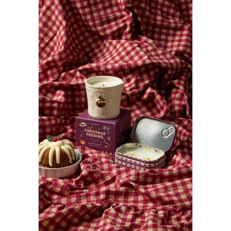 Paddywax Bistro Tin Christmas Pudding illatgyertya alumínium dobozban 127 g