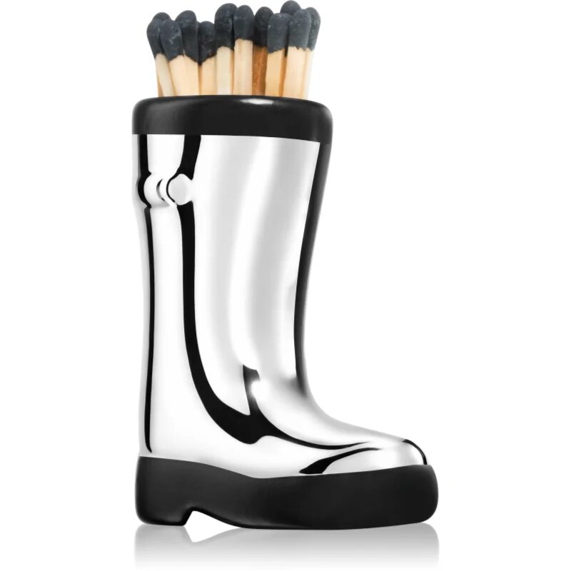 Paddywax Cowboy Boot Match Holder gyufa Chrome Metallic 25 db