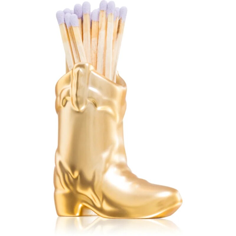 Paddywax Cowboy Boot Match Holder gyufa Gold Metallic 25 g