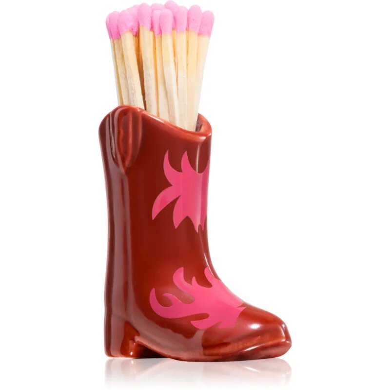 Paddywax Cowboy Boot Match Holder gyufa Red & Pink Flame 25 db