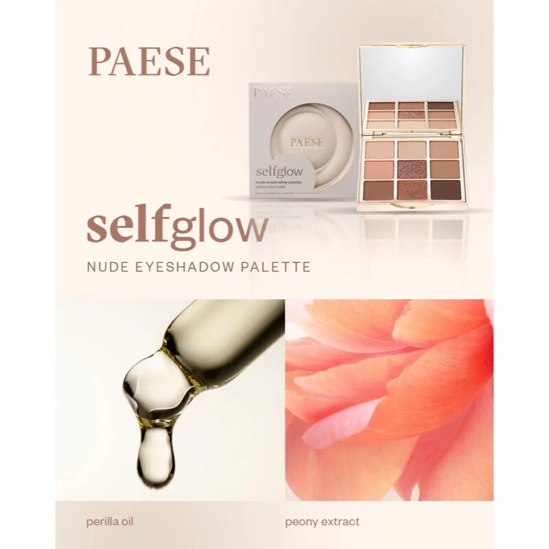 Paese Self Glow Eyeshadow Palette szemhéjfesték paletta árnyalat Nude 12.5 g