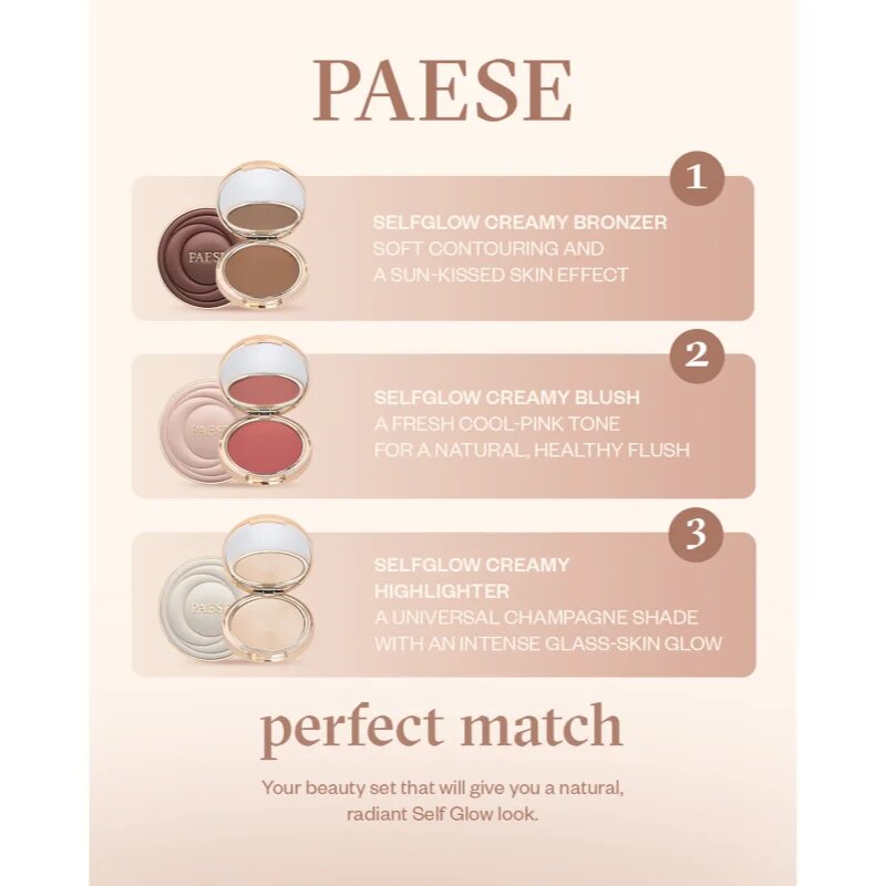 Paese Self Glow Highlighter krémes élénkítő készítmény árnyalat golden hour 8 g