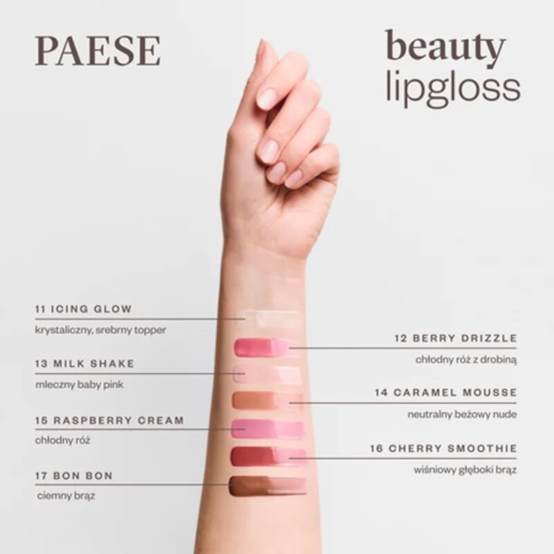 Paese Tasty Lips Beauty Lipgloss ajakfény árnyalat 15 raspberry cream 4.5 ml