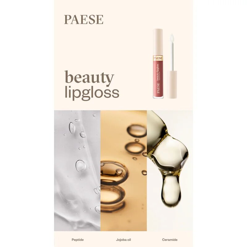 Paese Tasty Lips Beauty Lipgloss ajakfény árnyalat 15 raspberry cream 4.5 ml