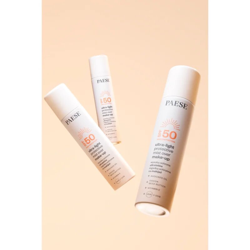 Paese Ultra-light Protective Mist Over Make-up sminkfixáló spray SPF 50 75 ml
