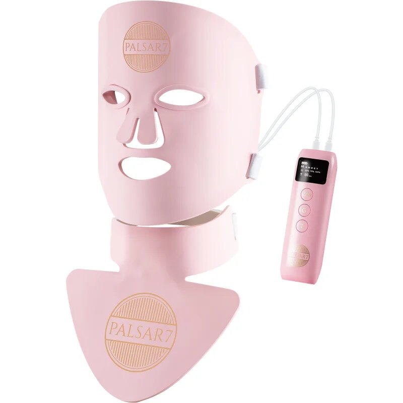 PALSAR7 Photon LED mask Pink Cloud LED kezelőmaszk az arcra és dekoltázsra 1 db