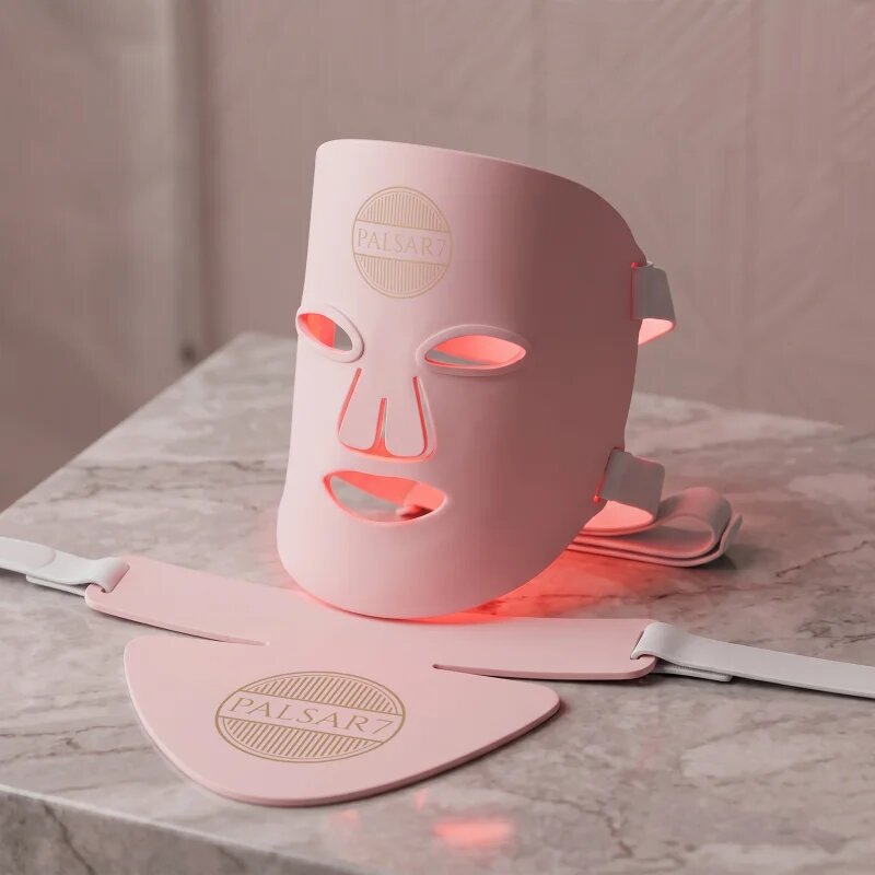 PALSAR7 Photon LED mask Pink Cloud LED kezelőmaszk az arcra és dekoltázsra 1 db