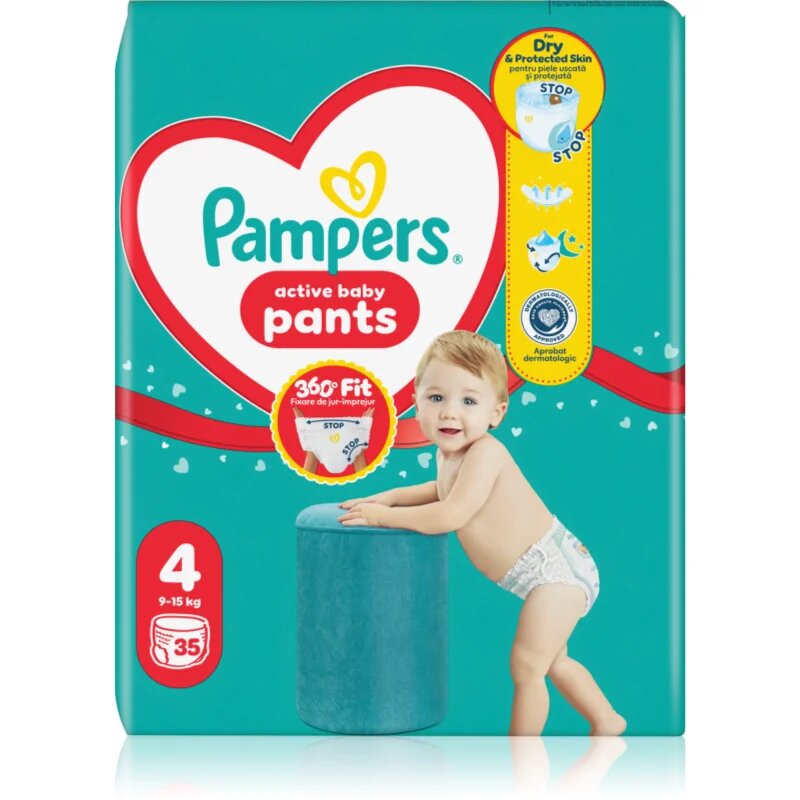 Pampers Active Baby Pants Size 4 eldobható nadrágpelenkák 9-15 kg 35 db