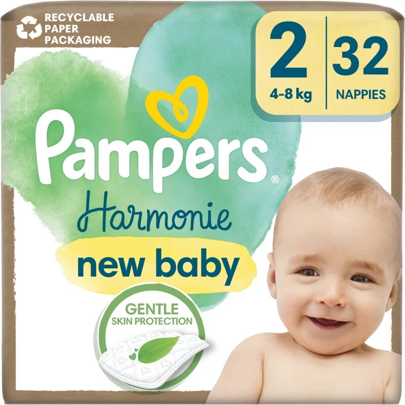 Pampers Harmonie Size 2 eldobható pelenkák 4-8 kg 32 db
