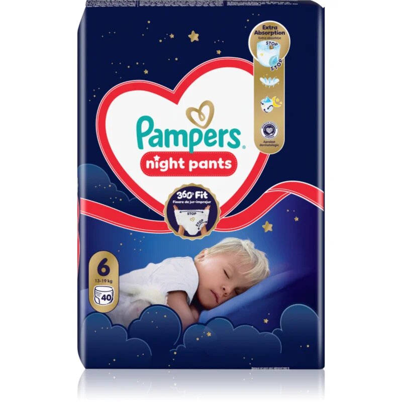 Pampers Night Pants Size 6 eldobható nadrágpelenkák éjszakára 40 db