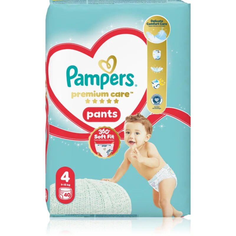 Pampers Premium Care Pants Size 4 eldobható nadrágpelenkák 9-15 kg 40 db
