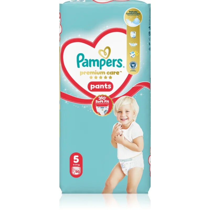 Pampers Premium Care Pants Size 5 eldobható nadrágpelenkák 11-17 kg 50 db