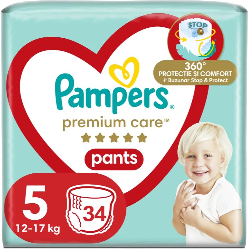 Pampers Premium Care Pants Size 5 eldobható nadrágpelenkák 12-17 kg 34 db