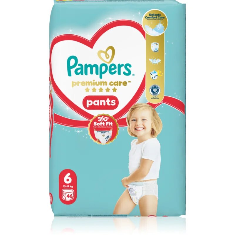 Pampers Premium Care Pants Size 6 eldobható nadrágpelenkák 13-19 kg 46 db