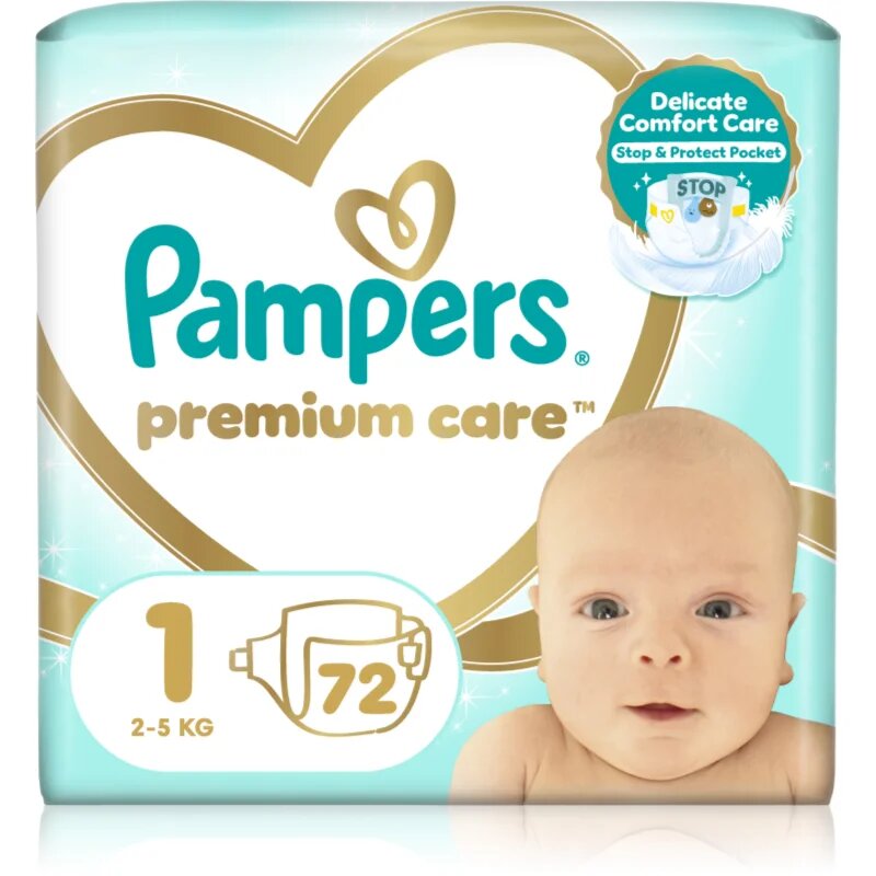Pampers Premium Care Size 1 eldobható pelenkák 2-5 kg 72 db