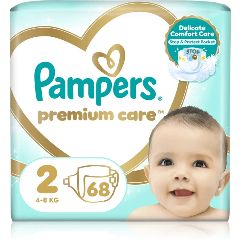 Pampers Premium Care Size 2 eldobható pelenkák 4-8 kg 68 db