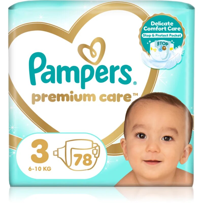 Pampers Premium Care Size 3 eldobható pelenkák 6-10 kg 78 db