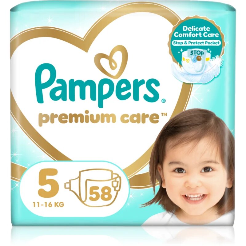 Pampers Premium Care Size 5 eldobható pelenkák 11-16 kg 58 db