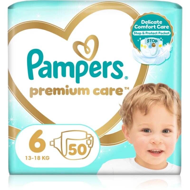 Pampers Premium Care Size 6 eldobható pelenkák 13-18 kg 50 db