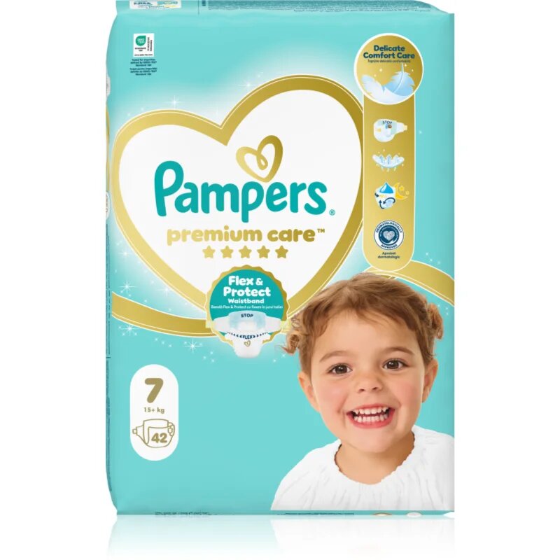 Pampers Premium Care Size 7 eldobható pelenkák 15+ kg 42 db