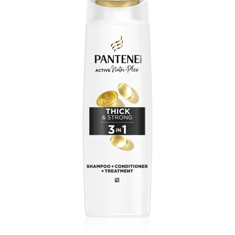Pantene Pro-V Active Nutri Plex Thick&Strong sampon a gyenge és sérült hajra 3 az 1-ben 325 ml