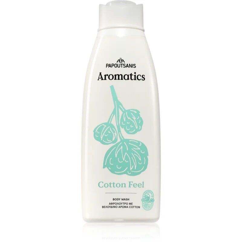 PAPOUTSANIS Aromatics Cotton Feel gyengéd tusfürdő gél 650 ml
