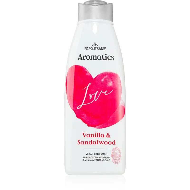 PAPOUTSANIS Aromatics Love felfrissítő tusfürdő gél 600 ml