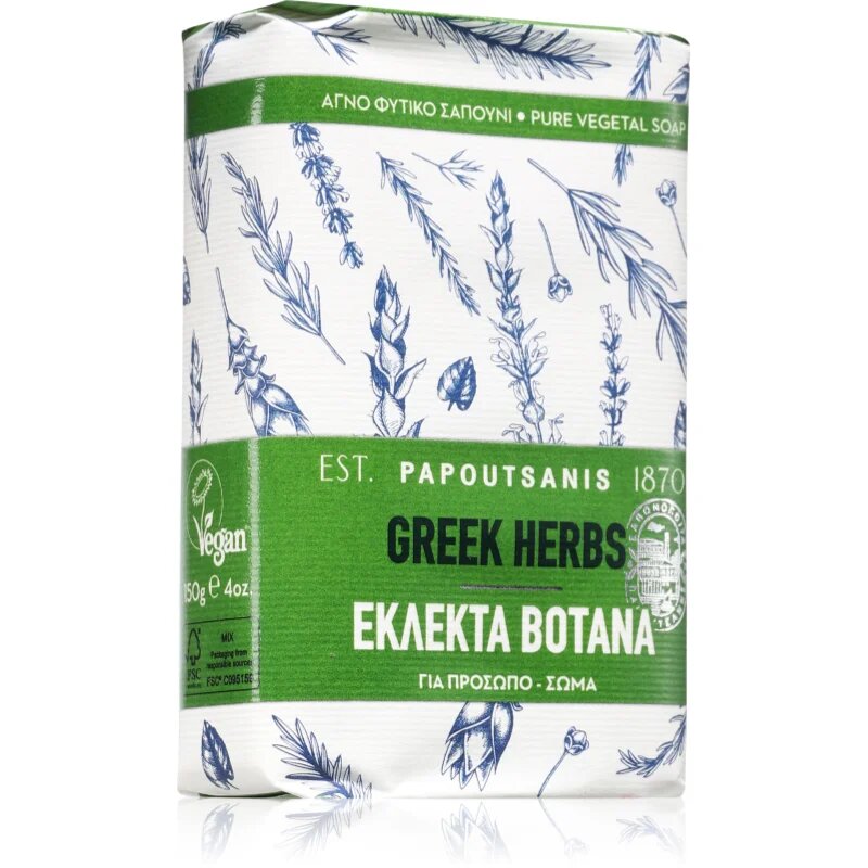 PAPOUTSANIS Greek Herbs Szilárd szappan 150 g