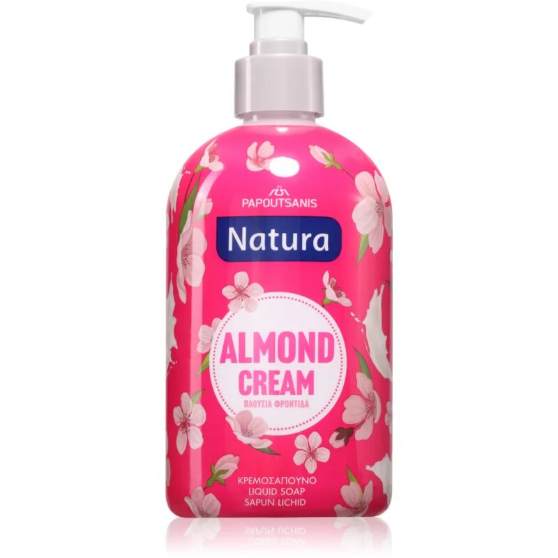 PAPOUTSANIS Natura Almond Cream folyékony szappan 480 ml