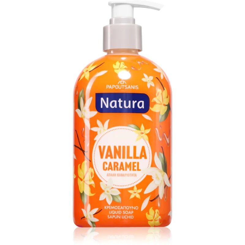 PAPOUTSANIS Natura Vanilla Caramel folyékony szappan 480 ml