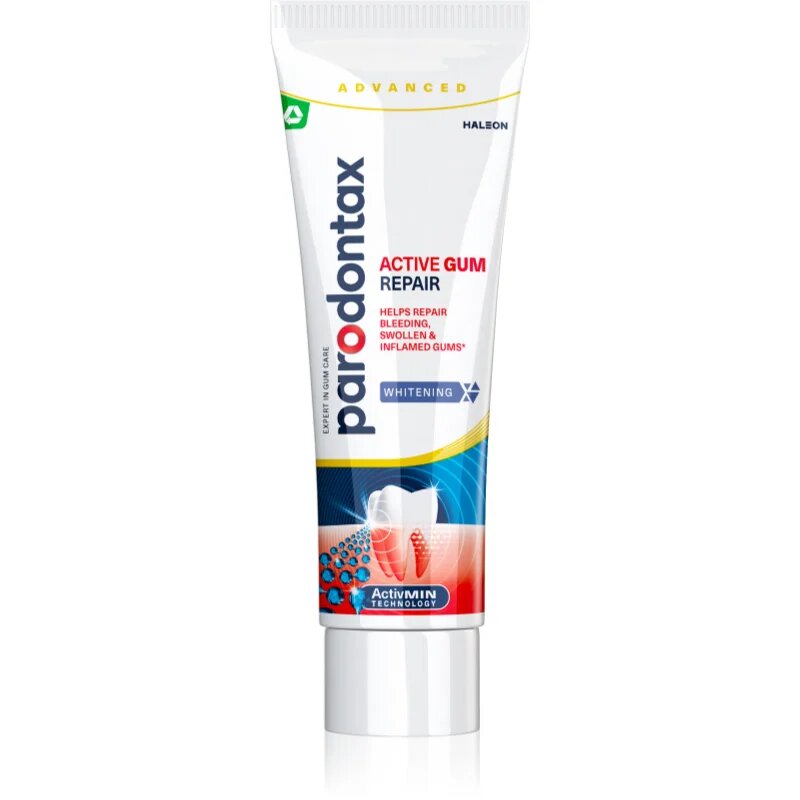 Parodontax Active Gum Repair Whitening fogkrém az egészséges ínyért és a szájüreg teljeskörű ápolásáért 75 ml