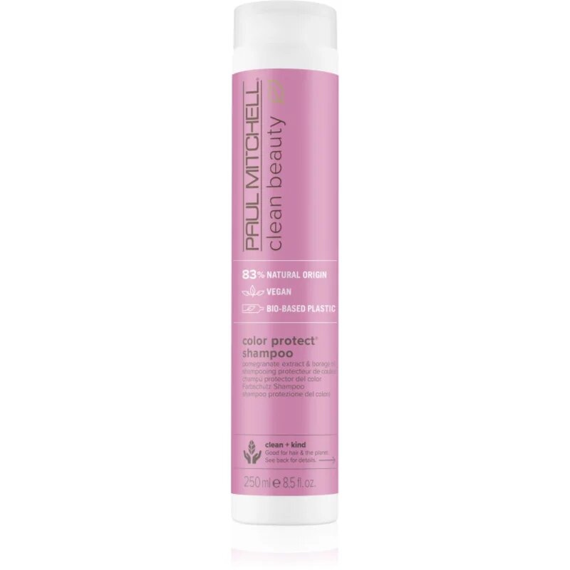 Paul Mitchell Clean Beauty Color Protect Shampoo lila sampon szőkített melírozott hideg szőke hajra 250 ml