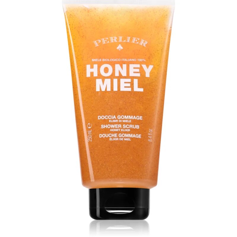 Perlier Honey Miel tusfürdő peeling az érzékeny bőrre 250 ml