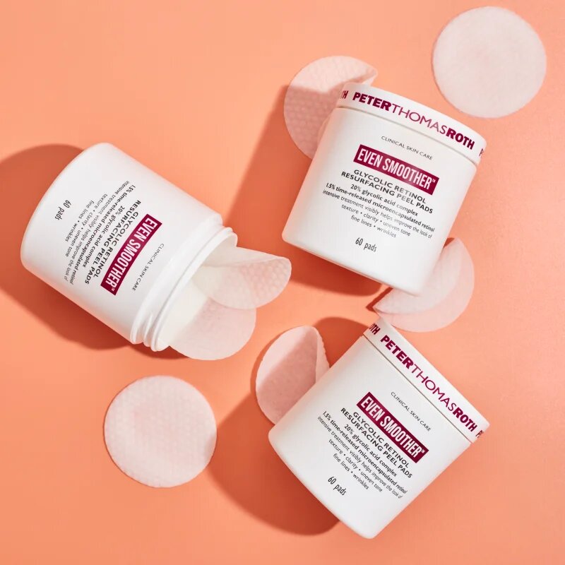 Peter Thomas Roth EVEN SMOOTHER™ Glycolic Retinol Resurfacing Peel Pads arctisztító peeling párnácskát éjszakára 1 kapsz.
