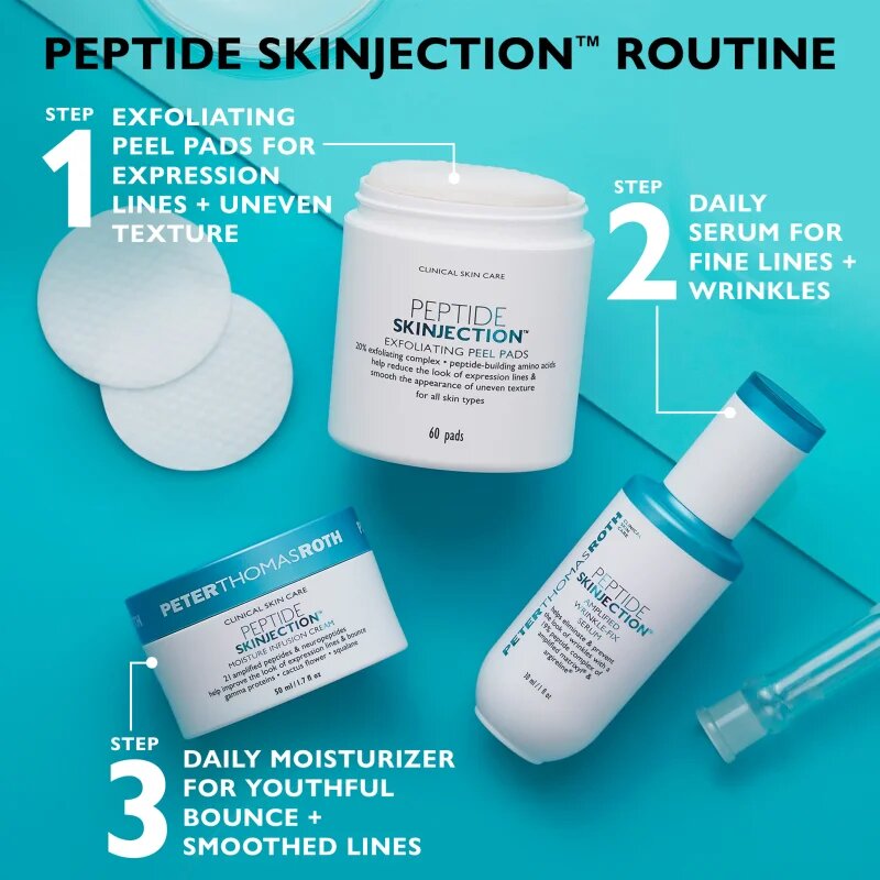 Peter Thomas Roth Peptide Skinjection™ Amplified Wrinkle-Fix Serum Refillable intenzív feszesítő szérum a ráncok azonnali kisimításáért újratölthető 3