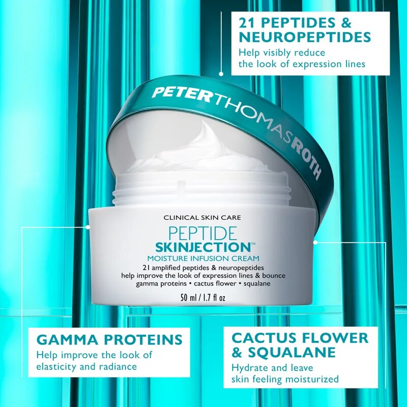 Peter Thomas Roth Peptide Skinjection™ Moisture Infusion Cream Refillable kisimító és hidratáló krém peptidekkel utántölthető 50 ml