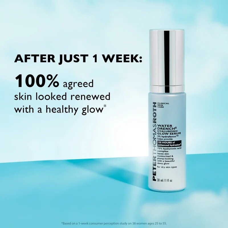 Peter Thomas Roth Water Drench Hyaluronic Glow Serum hyaluron szérum az élénk bőrért 30 ml