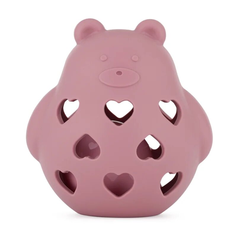 Petite&Mars Bear Basil 0m+ csörgő Dusty Rose 1 db