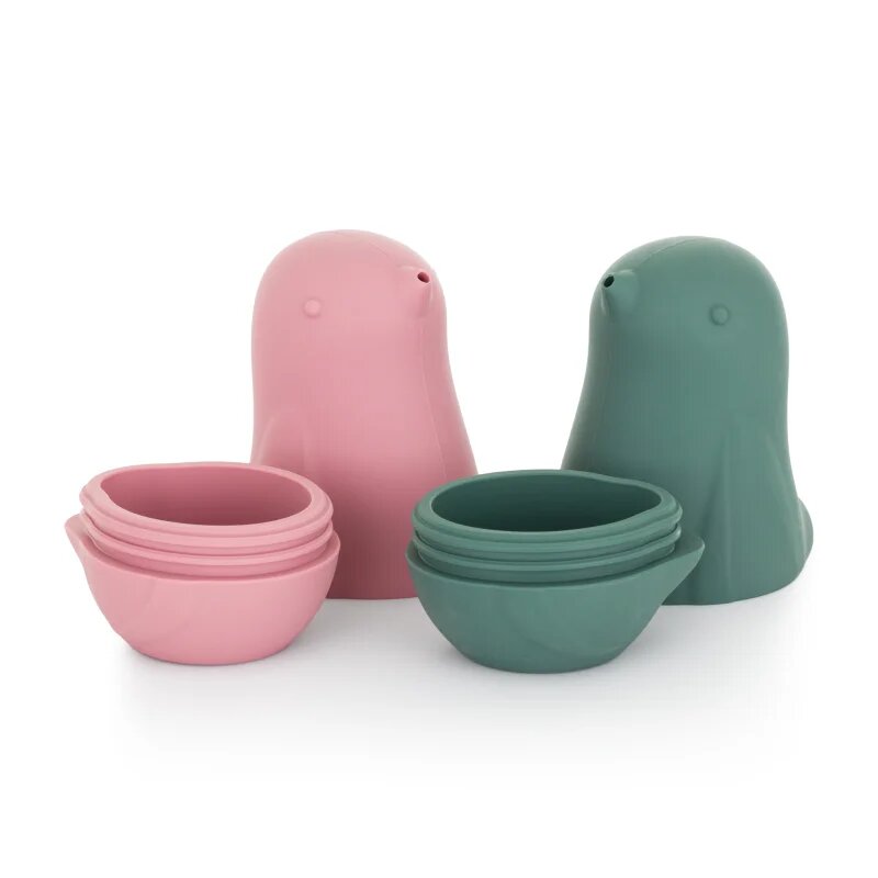 Petite&Mars Love Birds Fürdőjátékok 6 m+ Rose Green 2 db