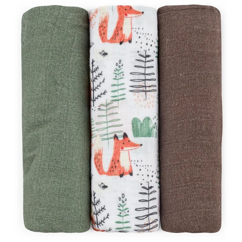 Petite&Mars Moussy mosható pelenkák Forest Fox 68 x 68 cm 3 db