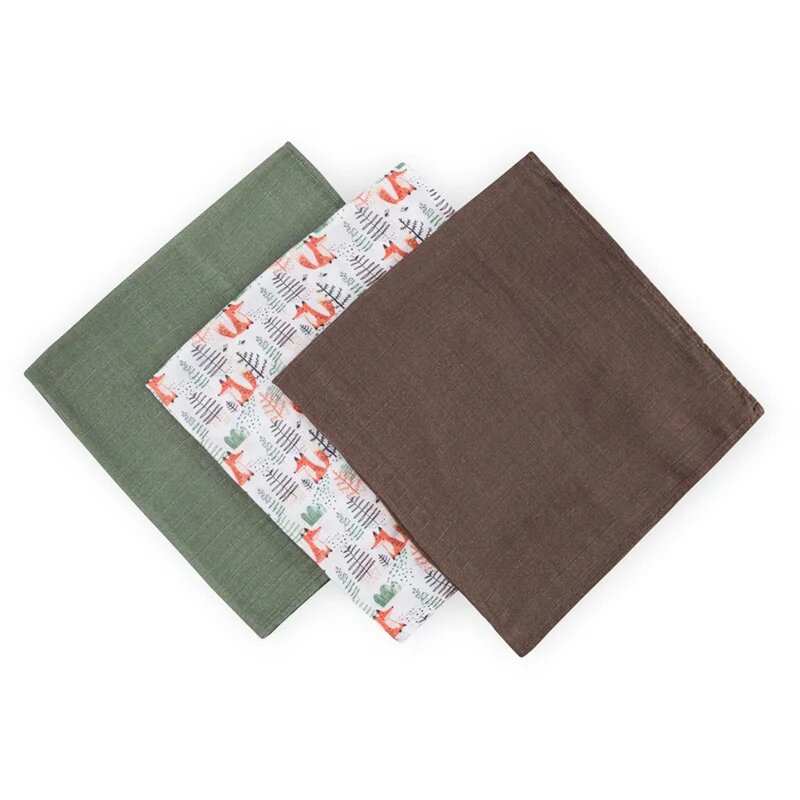 Petite&Mars Moussy mosható pelenkák Forest Fox 68 x 68 cm 3 db