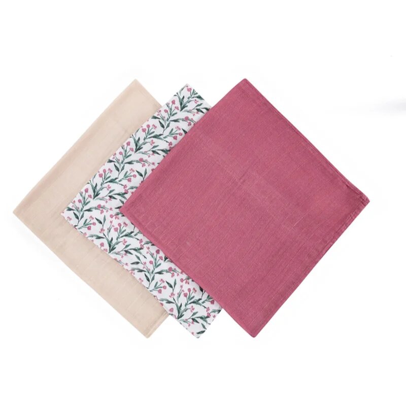 Petite&Mars Moussy mosható pelenkák Pink Meadow 68 x 68 cm 3 db