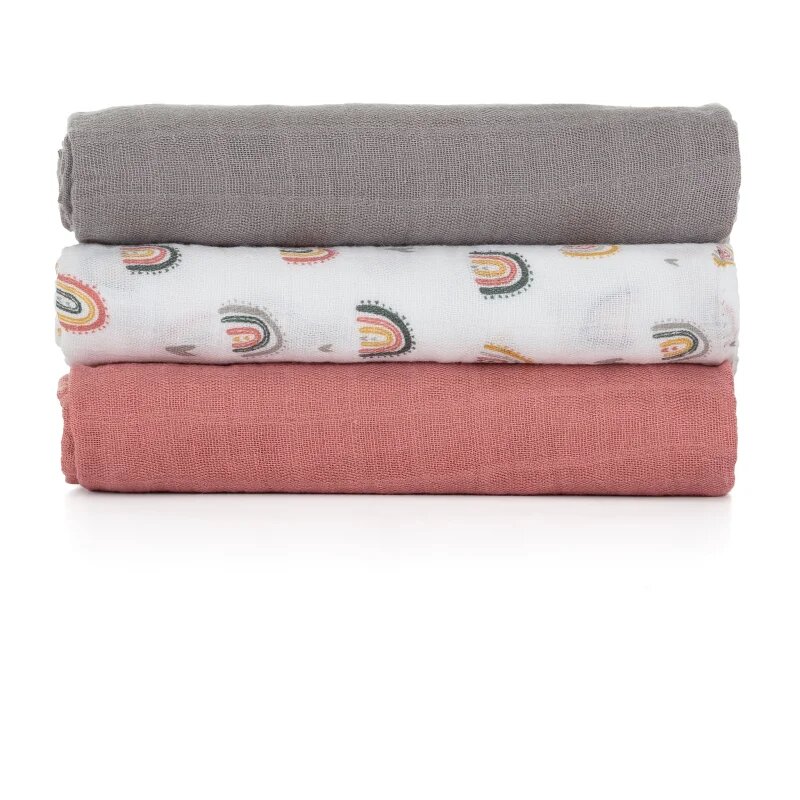 Petite&Mars Moussy mosható pelenkák Rose Rainbows 68 x 68 cm 3 db