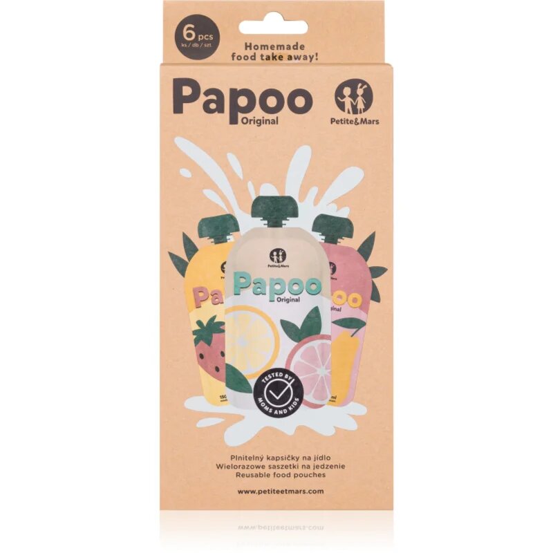 Petite&Mars Papoo tasakos püré 6x150 ml