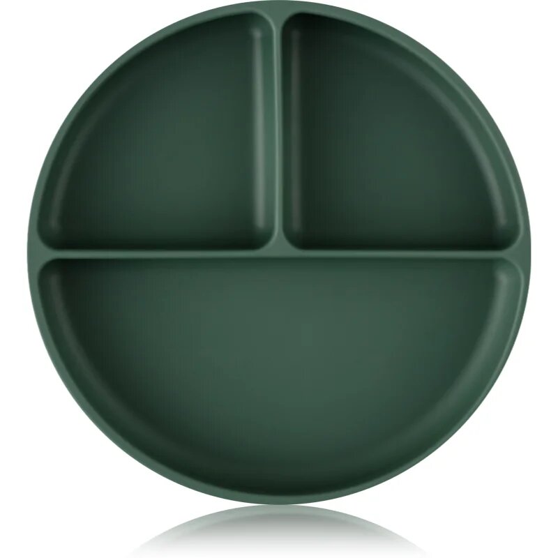 Petite&Mars Take&Match 6m+ osztott tányér kerek Misty Green 1 db