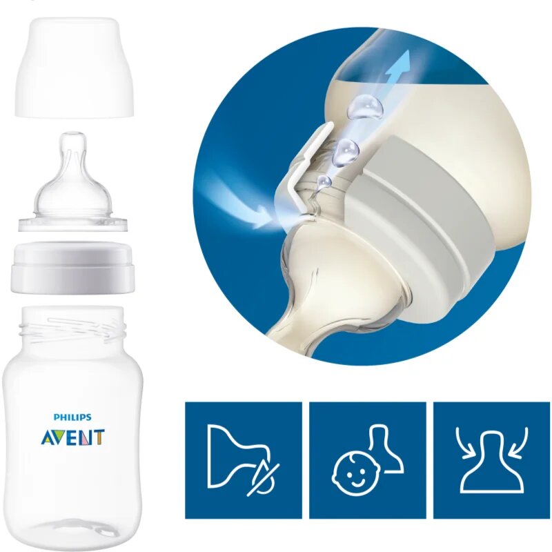 Philips Avent Anti-colic SCY761/02 etetőcumi antikólikus 0 m+ 2 db